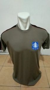 Kaos Satpam Sablon Typing Kombinasi Hitam