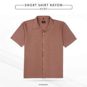 Kemeja Rayon Pria Wanita Polos Premium Branded Kemeja Cowok Berkerah Casual Formal Keren Kekinian