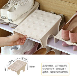 [Free Shipping] Plastic double-layer storage shoe rack cabinet-style shoe holder for organizing shoes and slippers