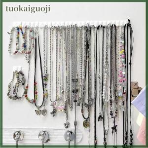 tuokaiguoji 9Pcs Set Adhesive Paste Wall Hanger Storage Jewelry Display Jewelry Hooks Holder Storage Organizer Earring Ring Necklace Hanger