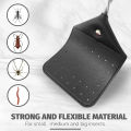 Manual Leather Fly Swatter Mosquito And Cockroach Repeller Hanging Flyswatter For Indoor Outdoor.