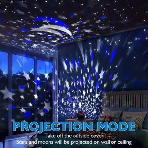CHANBAEK Colorful Star Projector Light Rotating Mini Galaxy LED Projector Multi Pattern High-definition Atmosphere Lamp Bedroom