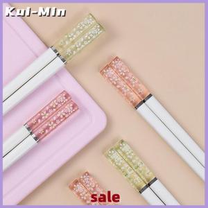 Kui-Min Amber Cherry Blossom Alloy Chopsticks Chinese Chopsticks Reusable Tableware
