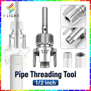 (Fast&COD)1/2Inch3/4Inch Pipe Threading Tool Integrated Internal And External Thread Pipe Threader