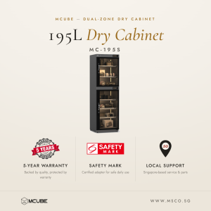 MCUBE 195L Digital Dry Cabinet | Dry Box for Camera & Lens | Humidity Control Storage