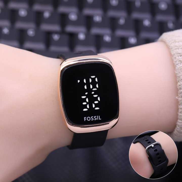 JAM TANGAN WANITA FOSSIL LED DIGITAL BEST SELLER FREE BOX FREE