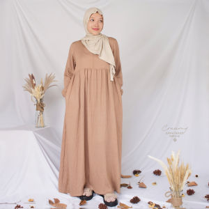 SAWVA | SANIA Casual Long Dress Daily CREAMY
