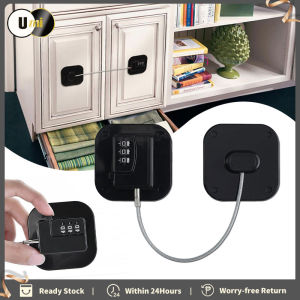 1PCS Refrigerator Door Lock Child Safety Sliding Three-digit  Lock No Punching For Window Fridge Freezer