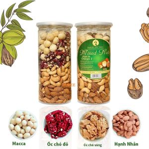 [HCM GIÁ TỐT] 500Gram hỗn hợp 4 Hạt dinh dưỡng loại tách vỏ( Óc chó ĐỎ/óc chó vàng/mắc ca/hạnh nhân) NK Mỹ/ Úc FONUT giòn ngọt không bị hôi dầu