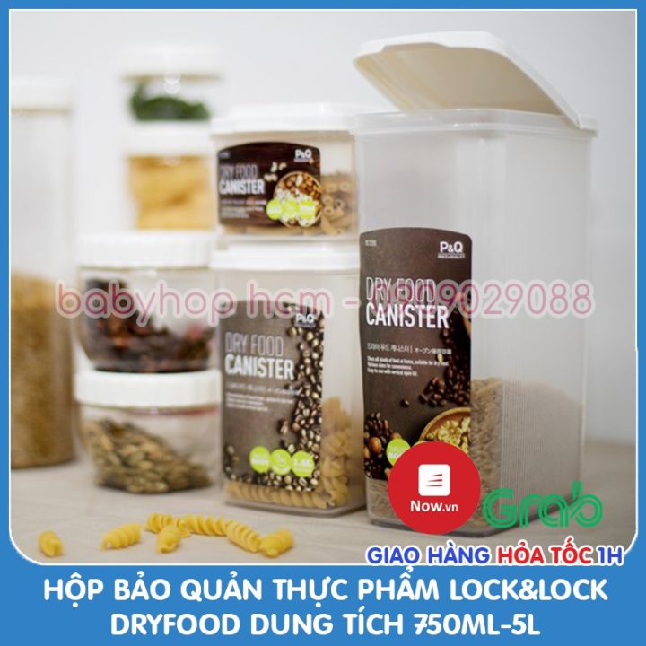 Hộp Bảo Quản Thực Phẩm Lock&Lock Dry Food P-1735 (750Ml) P-1736 (1.6L ...