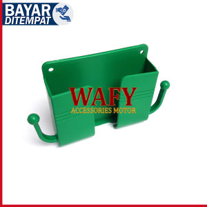 Rak Holder HP Tempel Dinding Gantungan Hook 2 Kait Tempat Charger HP Remote TV AC Serbaguna