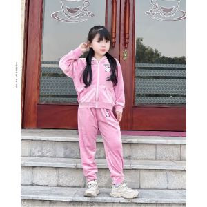 Set bộ đồ thu đông dáng thể thao Khánh An Baby Na chất nhung mềm mướt cho bé gái set bộ dài tay cho bé 8-43kg Fanekids