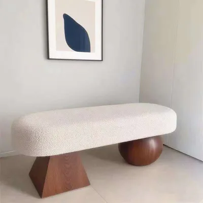 Urban Echo Vintage Style Solid Wood Shoe Bench For Entrance Home Use Shoe Bench Minimalist Bedside Bench High-End Living Room Long Bench