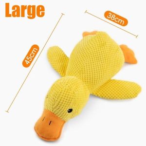 Pet Plush Toy Dog Calming Duck Stuffed Duck Toys Chew Toy Durable Squeaky for Puppy Pet Teeth Cleaning Chew Toy Pet Supplie