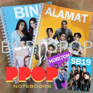 PPOP NOTEBOOK SB19/BINI/HORI7ON/ALAMAT/ KAIA CUSTOMIZED MERCH 80 SHEETS