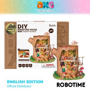Robotime Rolife Fairytale Tree House DIY Wooden Miniature Dollhouse (DG179) 3D Puzzles Wooden Crafts Kits