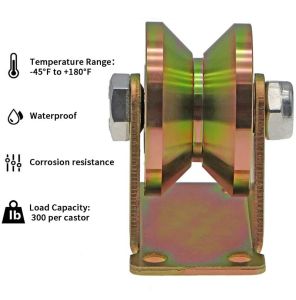 50mm Roda Pintu Pagar Besi Roda Pagar Model U & V Roda Besi Pagar Roda Rel Roda Gerbang Rel Pagar Roda Gerbang Geser