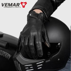 Găng Tay Da Motor Vemar Cao Cấp Dài Ngón Cảm Ứng Điện Thoại