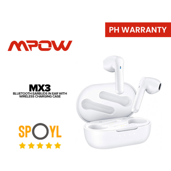 Mpow MX3 Bluetooth Earbuds in Ear with Wireless Charging Case/USB