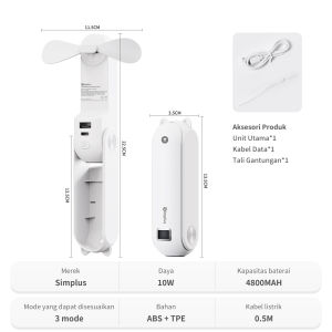 Simplus Kipas Angin Mini Portable USB 3 Kecepatan Angin/Mini Fan /Kipas Genggam Lucu/ Kipas Kecil (Garansi Resmi 1 tahun/ COD)