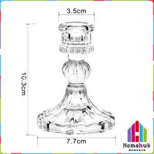 HB European Vintage Crystal Glass Candle Holders Romantic Ornaments Candle Holder Home Decoration