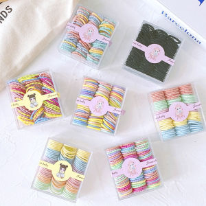 Korean Children hair tie sets gift box Cute character design for girls 100pcs in a gift box