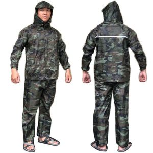 Bộ Quần Áo Mưa Vải Dù Rằn Ri Cao Cấp