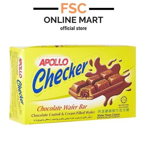 [FSC] Apollo Checker Chocolate Wafer Bar 24pieces x 15gm (1788 ...