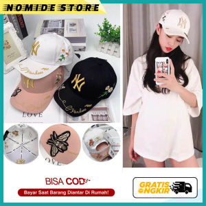 TOPI BASEBALL PRIA WANITA KEREN DISTRO COWOK CAPS Snapback Import MLB Motif Flower dan Kupu-Kupu TQC