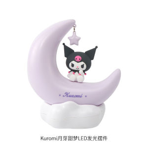 Sanrio Rechargeable Moon Bud Night Light Kuromi Melody Cinnamoroll Anime Figures Led Sleep Night Lamp Children Bedroom Decoration Birthday Gift