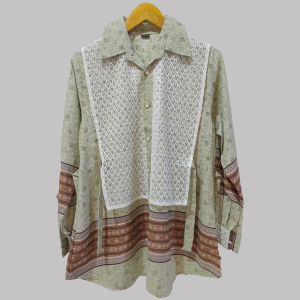 Atasan kemeja blouse brokat katun terbaru kekinian
