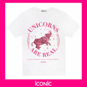 iCONiC PINK RHINO CRYSTALS T-SHIRT #5474 เสื้อยืด พิมพ์ลาย แรด สีชมพู ประดับ คริสตัล เสื้อยืดผญ เสื้อยืดผช เสื้อยืดแฟชั่น เสื้อยืดแขนสั้น เสื้อยืดลาย