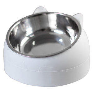 CHONG CHONG Cat Food bowl stainless steel raised elevated pet bowl