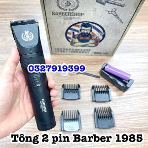 Pro Barber Tông đơ cắt tóc 2 pin 1985 cao cấp cho salon & gia đình lưỡi răng hợp kim siêu cứng thời gian sử dụng 350 phút sạc nhanh 110V - 220V bảo hành 03 tháng