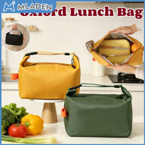 MLADEN Foldable Lunch Bag with Insulation Waterproof Oxford Bento Carrier Picnic Aluminum Foil Tote Bag