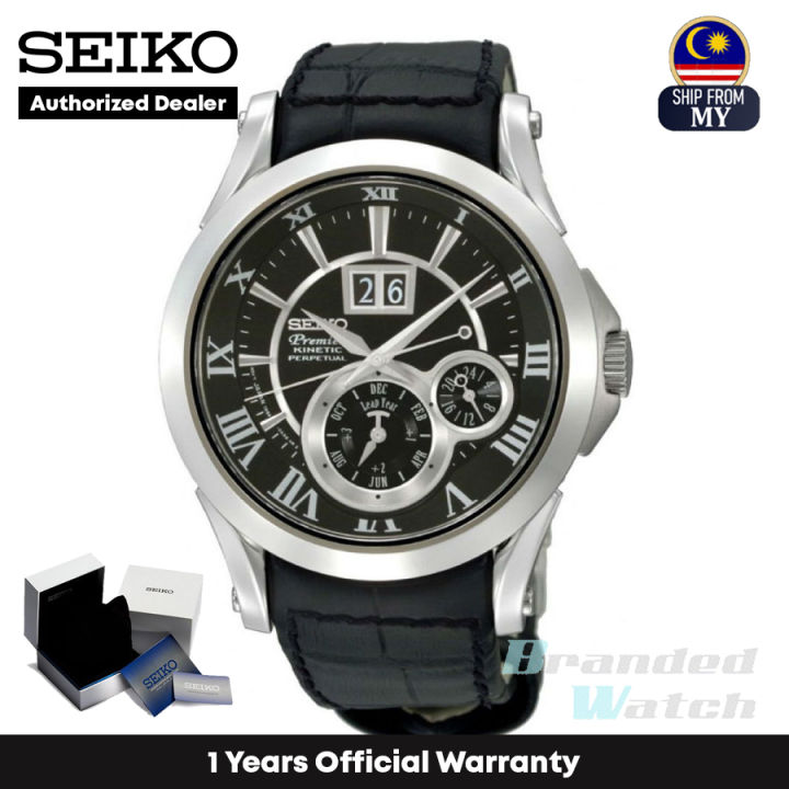 Official Warranty Seiko SNP093P2 Men s Premier Kinetic Perpetual