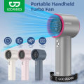 GOOJODOQ Mini Fan Rechargeable Handheld Fan Portable Strong Wind 100 Gear High-Speed Adjustable Turbo Portable Handheld Fan for Outdoor Sports. 