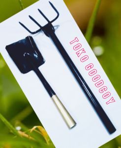 Sekop Garukan kebun gagang pipa hitam paket isi 2 pcs