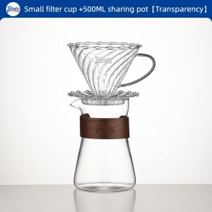 Bincoo Coffee Dripper Set Hand Brewed Coffee Pot High Temperature Resistant Glass (500ml)