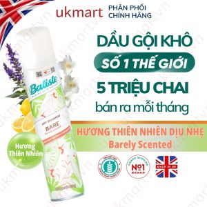 Dầu gội khô Batiste Dry Shampoo Số 1 UK Giúp Làm Sạch Tóc Và Da Đầu Mà Không Cần Dùng Nước