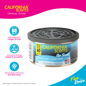 California Scents - Spillproof Fresh Linen Serbuk Kayu Pengharum Pewangi Parfum Mobil Ruangan Lemari Kamar