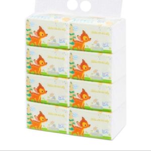 GIẤY RÚT MYLAN NAI VÀNG 3 LỚP (465 Tờ/Gói 8gói/Xách)