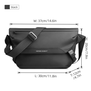 HK Water Repellent Messenger Bag for Men Casual Shoulder Crossbody Bags Fit 11 inch iPad Fashion Outdoor Cycling Side Bag Male Sling Bag