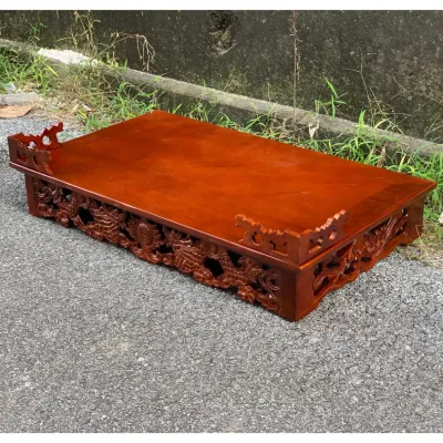 Bàn thờ treo gắn tường chiện rồng gỗ pơmu có kê góc