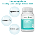 Bộ 2 hộp viên uống bổ não Healthy Care Ginkgo Biloba 2000mg, 110 viên. 