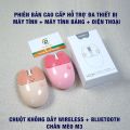 Chuột không dây Bluetooth Wireless hồng - Chuột máy tính Gaming văn phòng click tắt tiếng chống ồn Inphic. 
