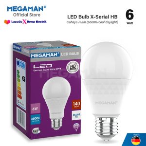LAMPU MEGAMAN 6W LED YTA60Z2 UNGU SATUAN 6 WATT X-Serial HB GARANSI RESMI 3 TAHUN