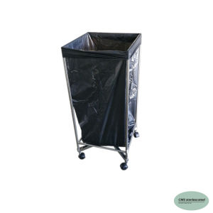 CMS ขาตั้งแขวนถุงขยะพร้อมฐานและล้อ ขนาดถุงขยะ36*45นิ้ว. มีล้อขนาด2นิ้ว.