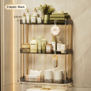 Bathroom Shelf Toilet Storage Rack Transparent Acrylic Multi-layer Stainless Steel Home Storage Corner Shelf HX28-2851