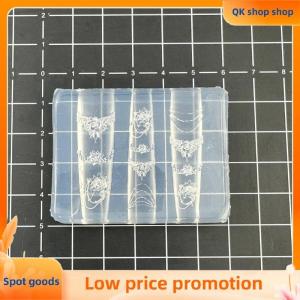 ✨QK shop✨ French Lace Chain Flowers 3D Acrylic Mold Swan Nail Art Decorations DIY Silicone Decorated Nail Art Templates Nails Mold Tool
